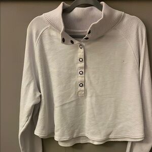 FP Movement by Free People White Ribbed Sweatshirt